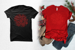 Abstract Red Floral Line Embroidery Design Product Image 2