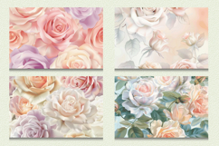 Delicate Pastel Roses Cutting Boards sublimation Design Product Image 2