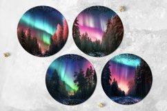 Northern Lights, Winter | 4 Car coaster &amp; key chain designs Product Image 2