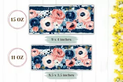 Watercolor Flowers Mug Sublimation, Floral Mug Design Product Image 2