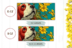 Spaniel Mug Design, Spaniel Dog Mug PNG, Flowers Mug Product Image 2