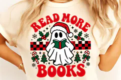 Read More Books PNG, Funny Christmas PNG, Christmas PNG Product Image 2