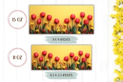 Red Flowers Mug Template, Tulips Mug Design Product Image 2
