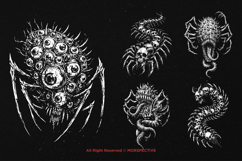 10 Bundle Dark Art Parasite Death Plague Infection Monster Product Image 3
