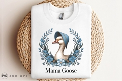 Elegant Mama Goose Floral Wreath Sublimation PNG
