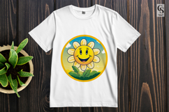 Smiling Sunflower Clipart Sublimation PNG Product Image 2