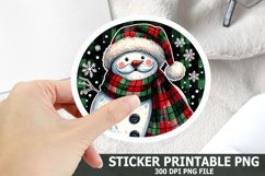 Christmas Santa Sticker| Christmas Sticker PNG Design Product Image 1
