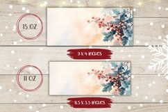 Watercolor Christmas Forest Mug, Winter Mug Wrap Product Image 2
