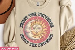 Trust The Universe Trust PNG, Sun and Moon Sublimation PNG Product Image 3