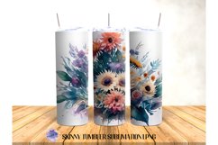 BOHO Flower 20 OZ Tumbler Sublimation Design PNG Product Image 2