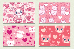 Cute Pink Kitten &amp; Hearts Cutting Boards sublimation Design Product Image 2