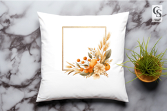 Autumn Floral Frames and Wreaths Clipart Sublimation PNG Product Image 3