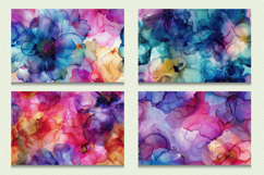 Alcohol Ink Blooms Cutting Boards sublimation Design Product Image 2