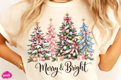 Merry and Bright PNG, Christmas Bow PNG, Funny Christmas PNG Product Image 2