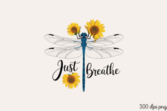 Just Breathe PNG, Motivation Sublimation PNG Product Image 1