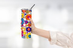 Floral Pattern Tumbler Wrap Sublimation Design Product Image 2