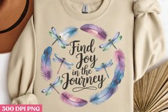 Find joy in the journey PNG, Dragonfly Sublimatio Product Image 3