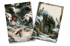Winter Fox Cottage Junk Journal Pages Product Image 2