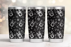 20oz Tumbler laser svg wrap| Festive Christmas Clipart Product Image 1