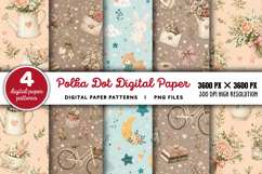 Polka Dot Digital Paper PNG Product Image 1