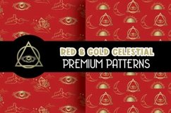 Red Celestial Magical Digital Papers Product Image 2