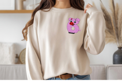 Pig Number 6 Embroidery Design Product Image 2