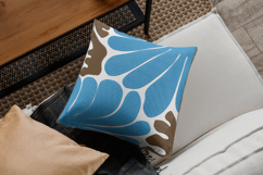 Modern Blue Leaf Abstract Embroidery Design Product Image 2