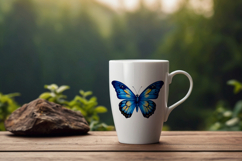 Butterfly Blue Yellow Insect Watercolor Illustration Animal Product Image 2