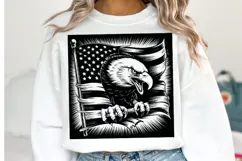 USA Flag & Eagle Svg Design | Svg Cut Files | Shirt Svg Product Image 1