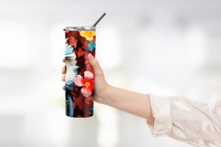 3D Owl Floral Tumbler Wrap Sublimation Product Image 2