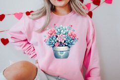 Pink Valentine Succulent Pot Clipart Product Image 2