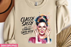 Classy sassy and a bit PNG, Sassy Pinup Girl Sublimation PNG Product Image 3