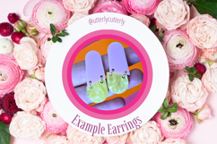 Split drop 1 Earring Laser Cut File- SVG FILE Product Image 2