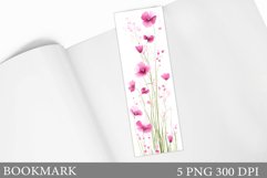 Wildflowers Bookmark Design. Flowers Bookmark Sublimation Product Image 1