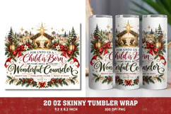 Emmanuel Christmas Tumbler Wrap, Christian Christmas 20oz Tu Product Image 1