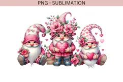 Valentine gnomes png design for T-shirts Product Image 2