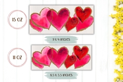 Pink Love Hearts Mug Design, Valentines Day Mug Template Product Image 2