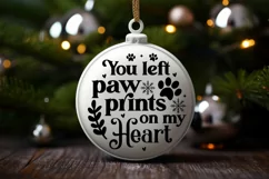 You left paw prints on my heart SVG, Christmas SVG Product Image 3