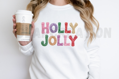 Holly Jolly PNG, Lace Christmas Png Design Product Image 2