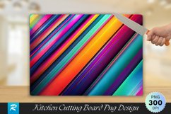 Colorful Lines Cutting Board Sublimation Design Product Image 1