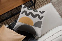 Minimal Abstract Geometric Waves Embroidery Design Product Image 2