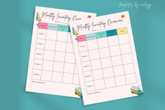 Aesthetic Monthly Inventory Overview Planner Template | Canv Product Image 2