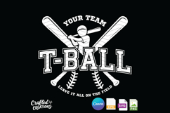 T-Ball Team SVG Design Cheer Mom Shirt, Editable Logo Product Image 2