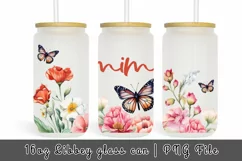Flowers Mom Mimi Watercolor 16 oz Tumbler Wrap Product Image 1
