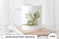Watercolor cute Dragon sublimation png Product Image 2