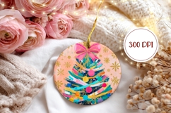 Cute Christmas Ornament, Pink Christmas Tree Ornament Product Image 2