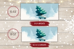 Cartoon Christmas Car Mug Sublimation, Christmas Tree Mug Product Image 2
