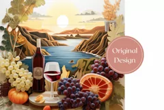 3D Wine Tumbler Wrap Design, Summer 3D Tumbler Design Product Image 2