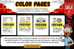 Coloring Pages For Teens Printable activities and worksheets Product Image 2