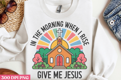 In The Morning When PNG, Retro Church Sublimation PNG Product Image 3